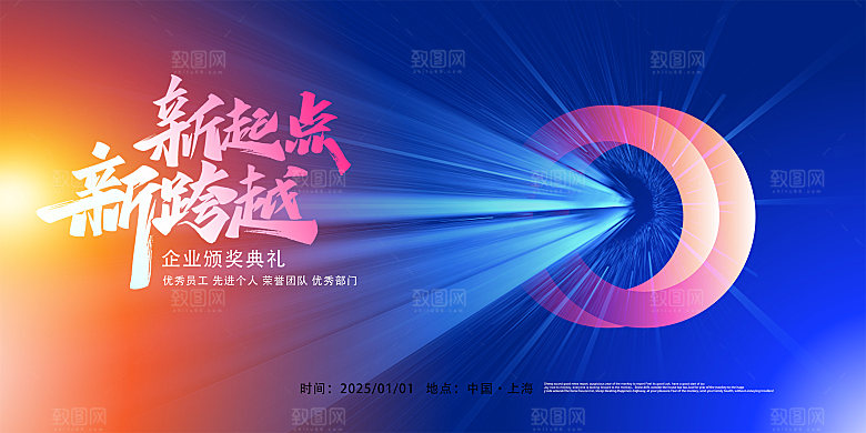 2025蛇年年会新年展板