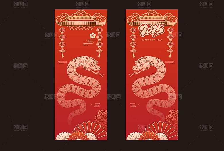 蛇年舞台背景 蛇年美陈图片