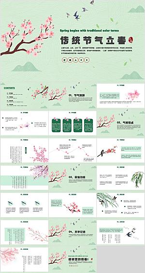 立春节气介绍PPT模板
