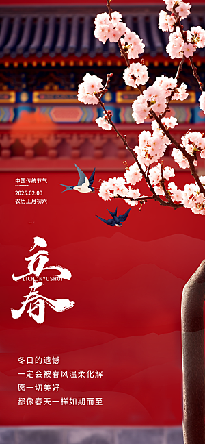 立春节气简约大气海报