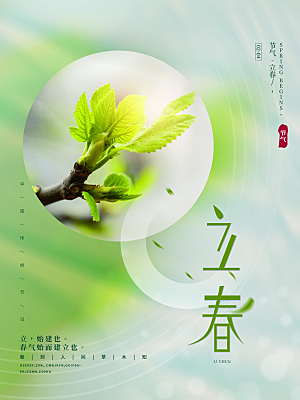 传统节气立春海报模板