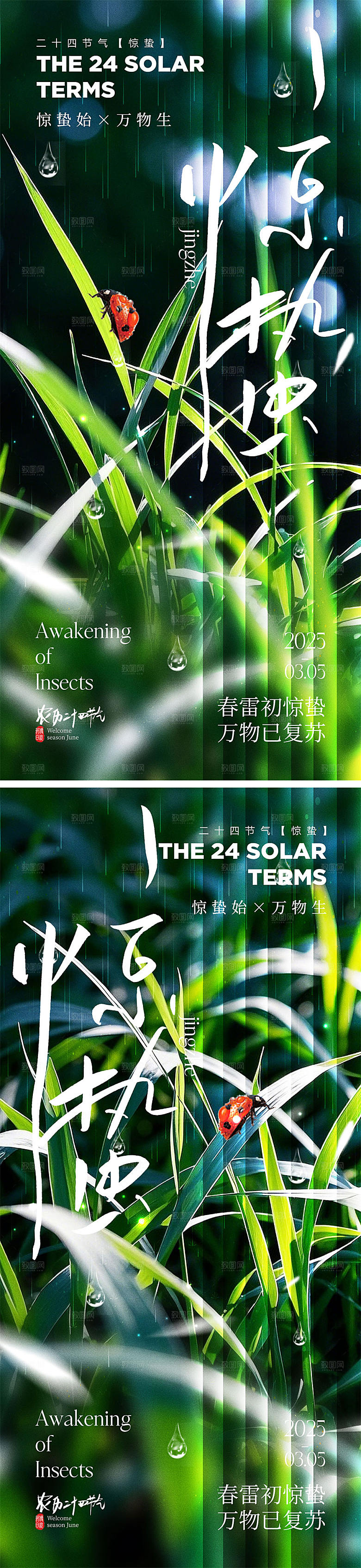 二十四节气惊蛰海报