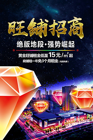 简约大气加盟招商引资活动宣传海报