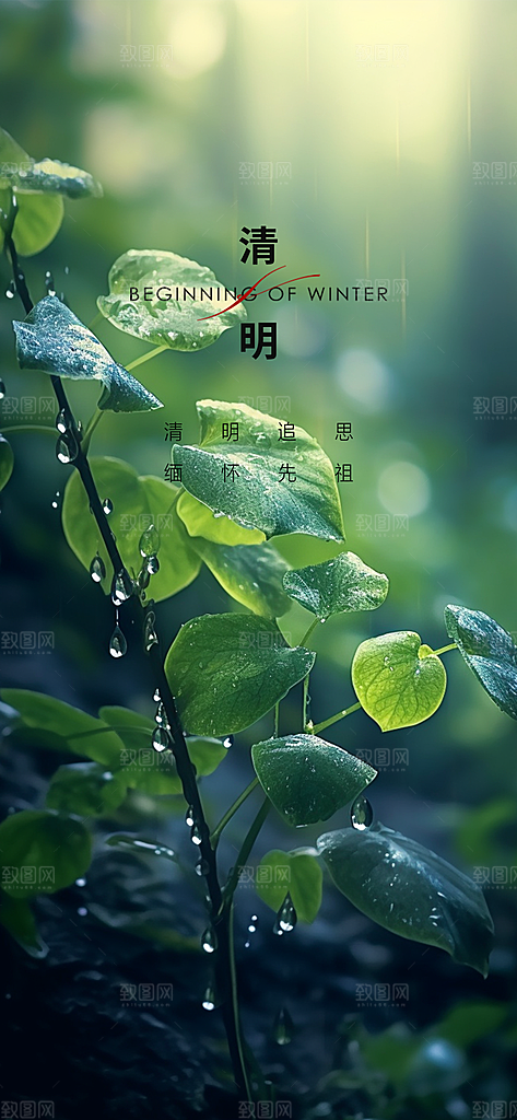 创意清新节日清明节宣传海报