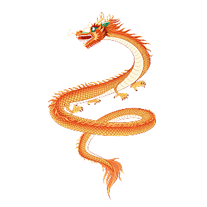 二月二龙抬头中国龙游戏舞龙理发插画元素