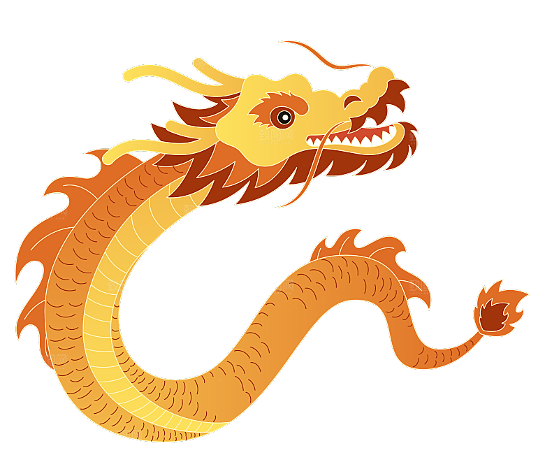 二月二龙抬头中国龙游戏舞龙理发插画元素