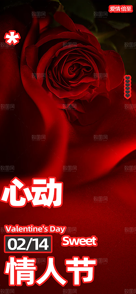 美丽情人节爱情海报