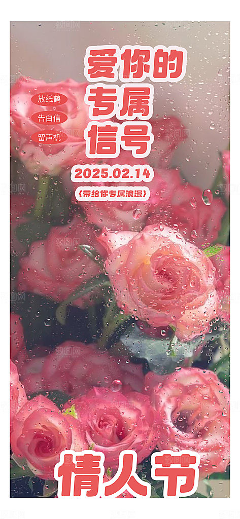 美丽情人节爱情海报