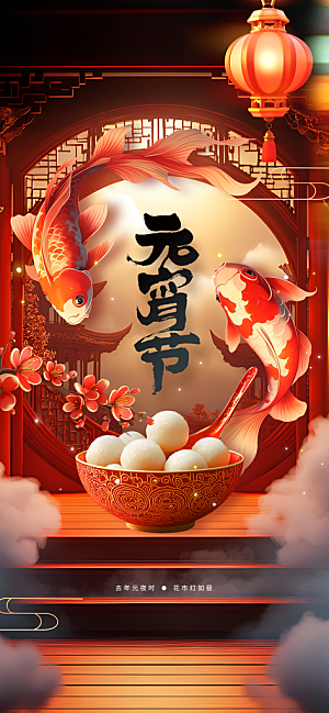 元宵节节日活动海报