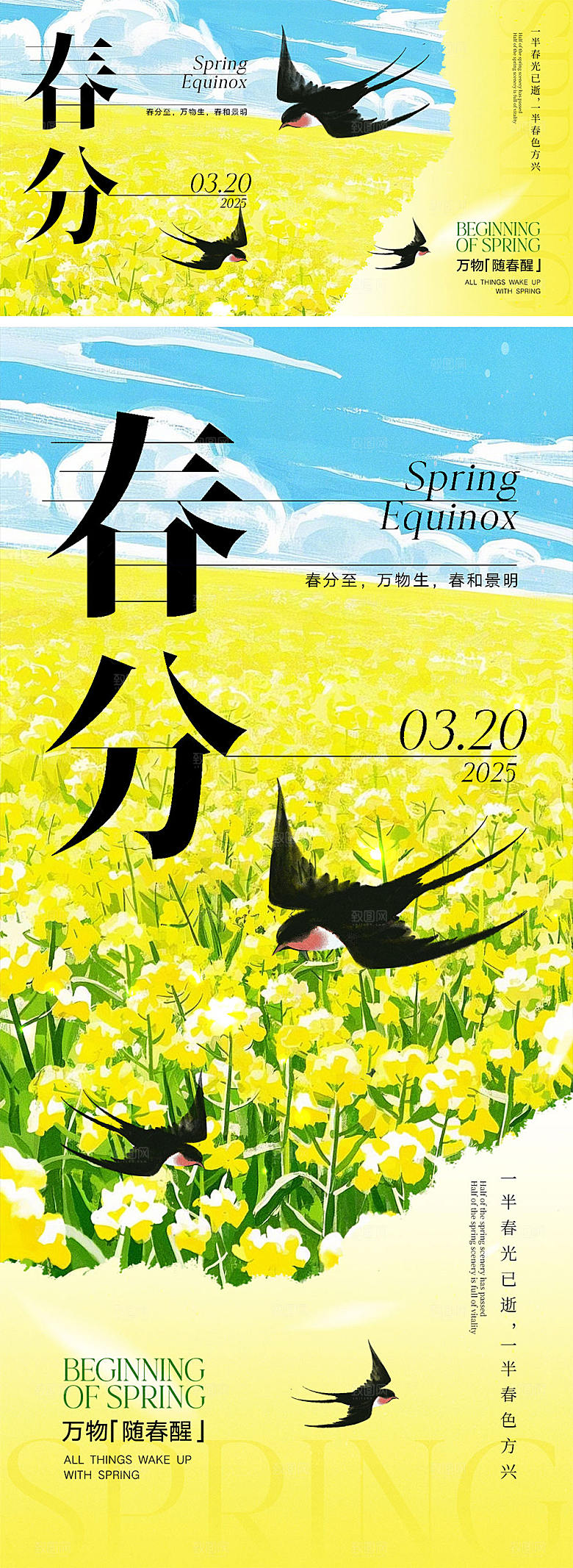 春分节气宣传海报