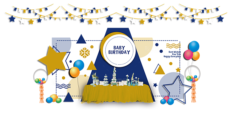 生日派对生日宴会美陈舞美