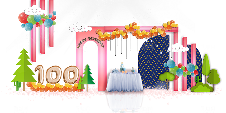 生日派对生日宴会美陈舞美
