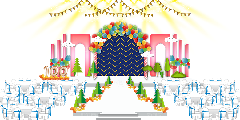 生日派对生日宴会美陈舞美
