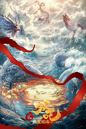 哪吒高燃台词借势系列海报