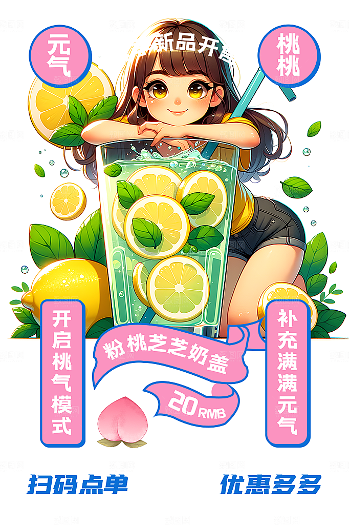 下午茶奶茶促销活动海报