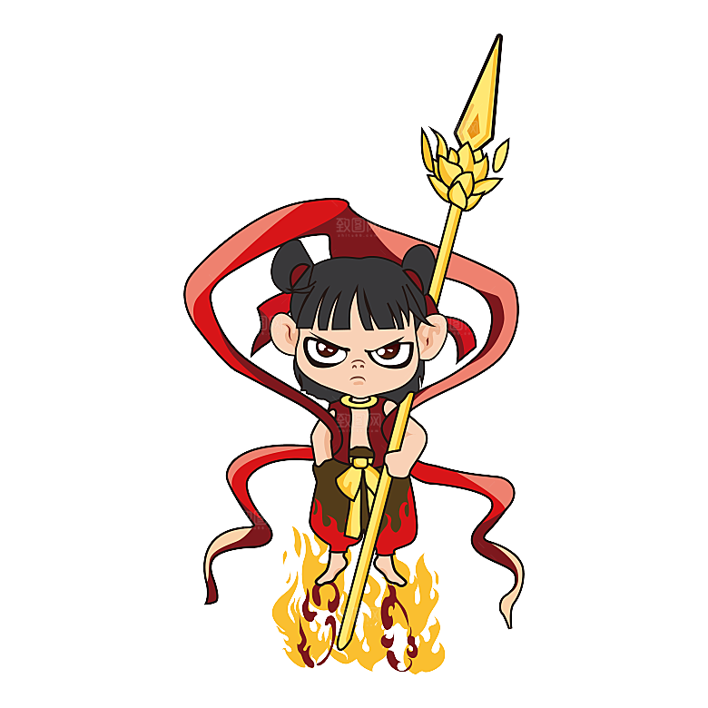 神话人物哪吒卡通可爱元素