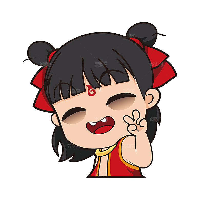 神话人物哪吒卡通可爱免扣素材
