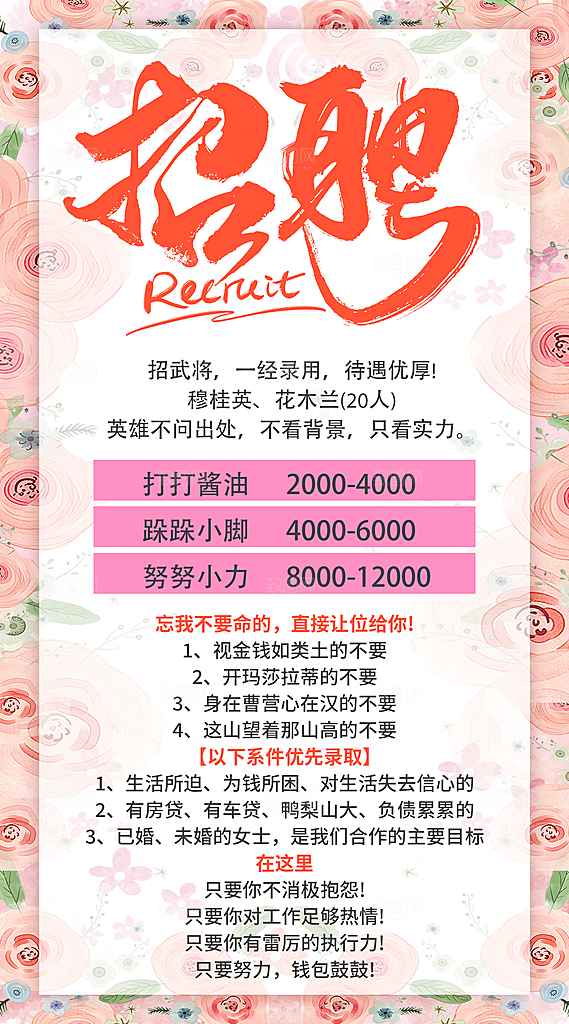 招聘宣传海报设计素材