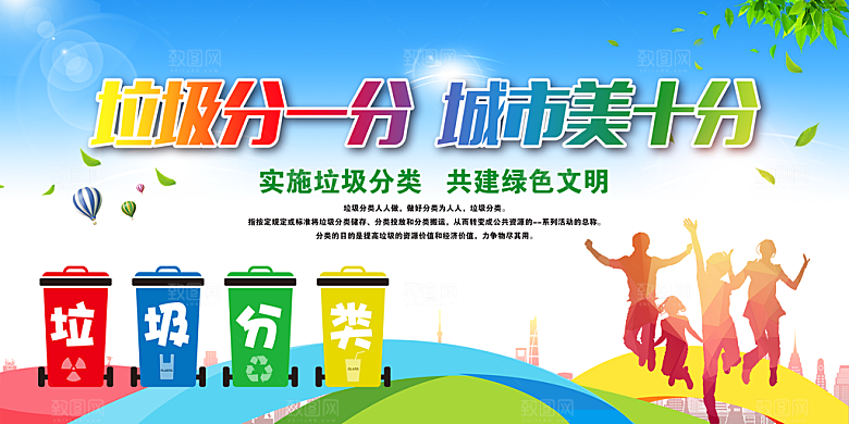 垃圾分类宣传海报展板设计