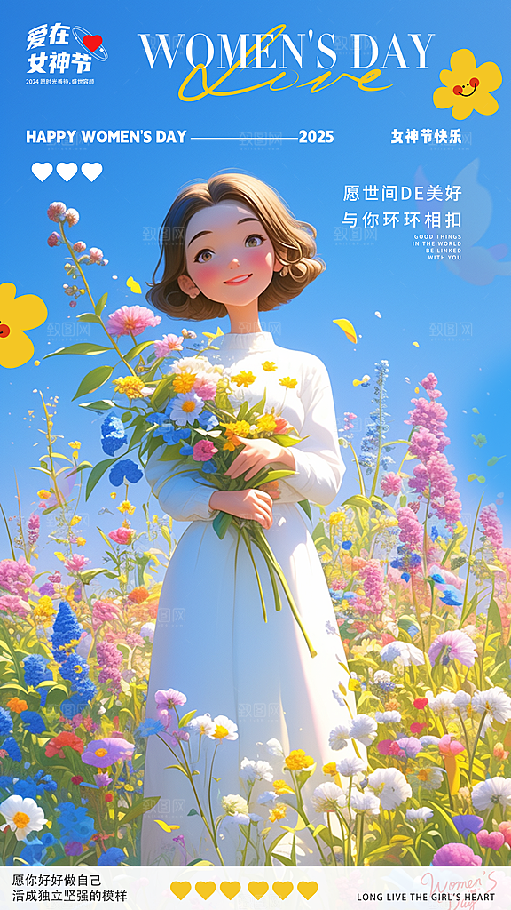 创意38妇女节女神节节日宣传海报