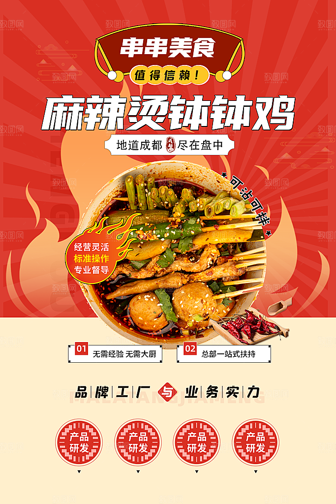 麻辣烫宣传海报展板设计素材