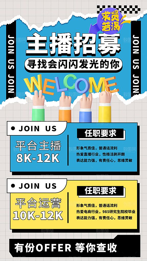 招聘宣传海报设计素材