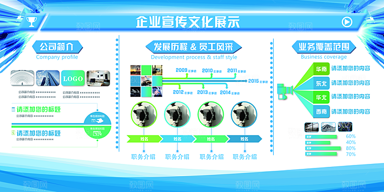 企业文化墙展板设计