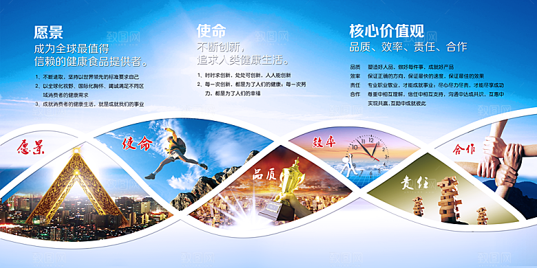 企业文化墙展板设计素材