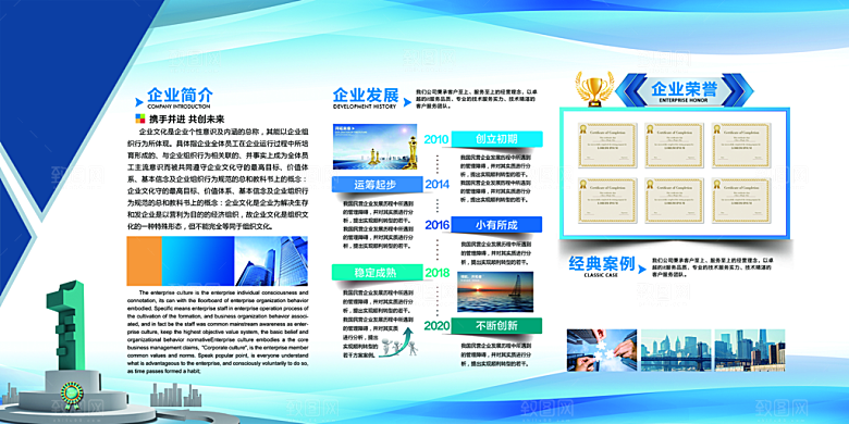 企业文化墙展板设计