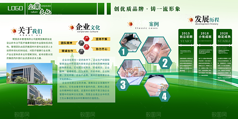 企业文化墙展板设计素材