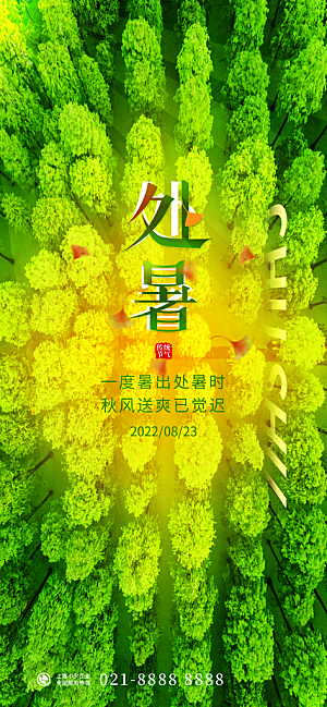 二十四节气处暑海报