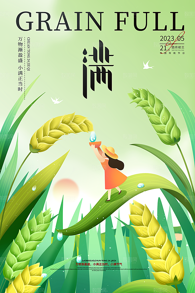 小满二十四节气海报