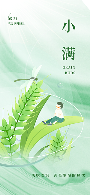小满二十四节气海报