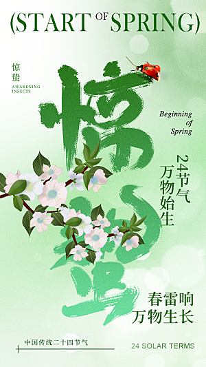 二十四节气惊蛰海报