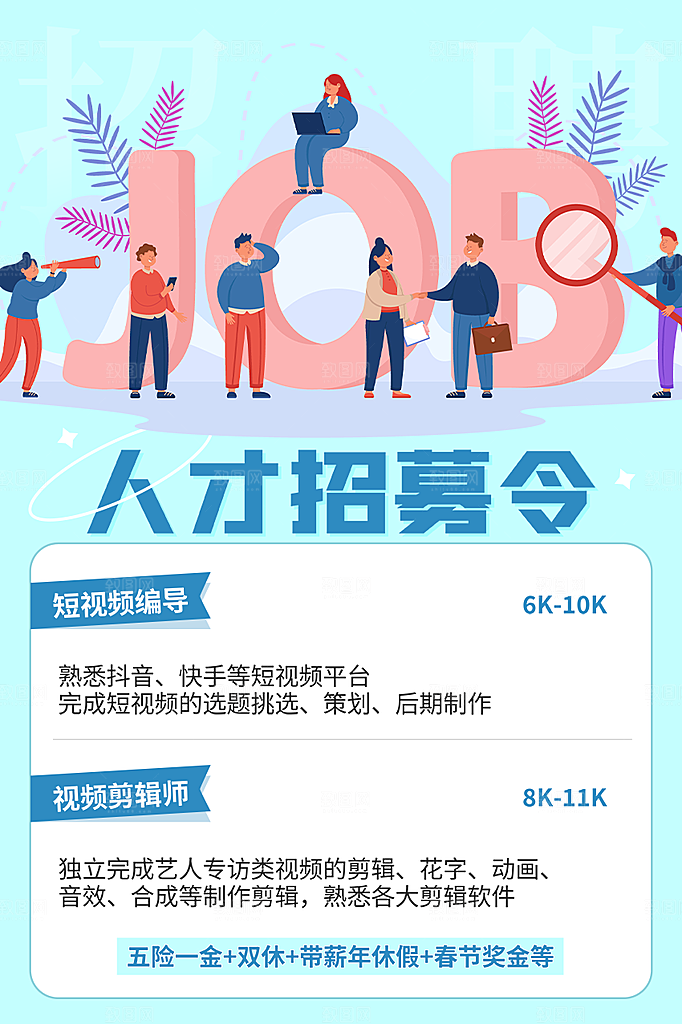 诚聘招聘活动海报