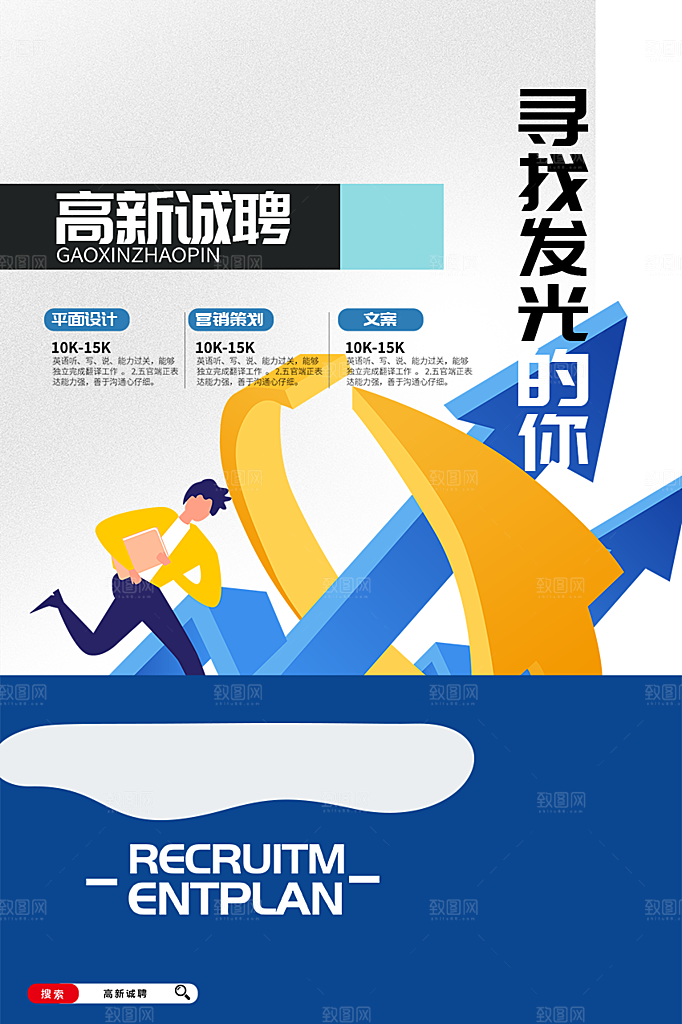 诚聘招聘活动海报
