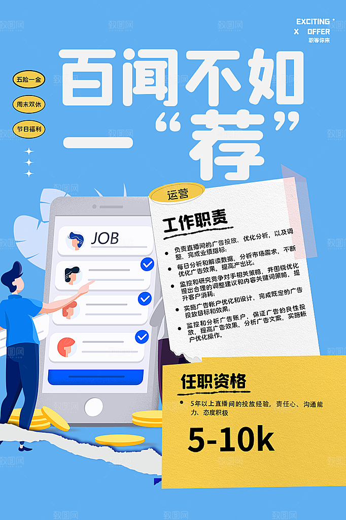 诚聘招聘活动宣传海报