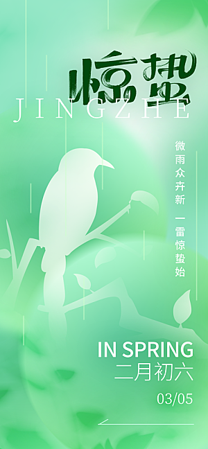 二十四节气惊蛰海报