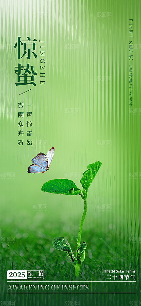 惊蛰二十四节气海报