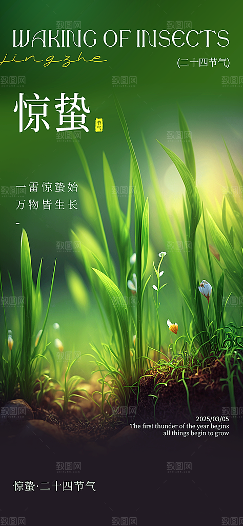 二十四节气惊蛰海报