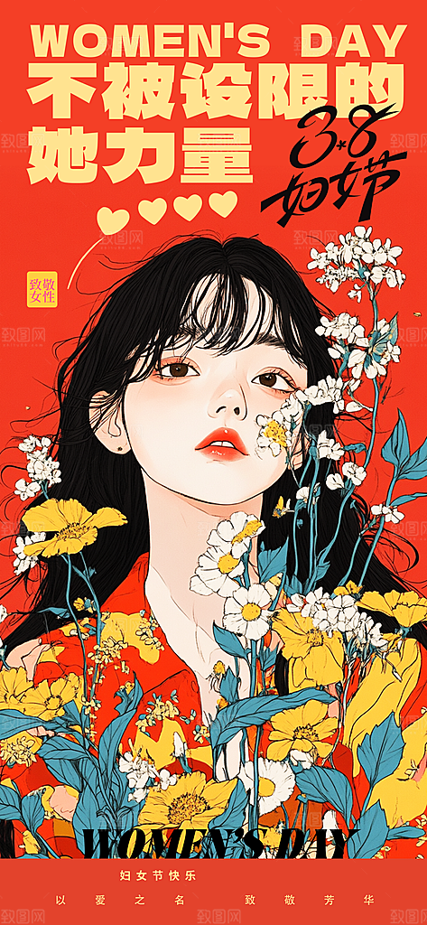 女神节节日活动海报素材