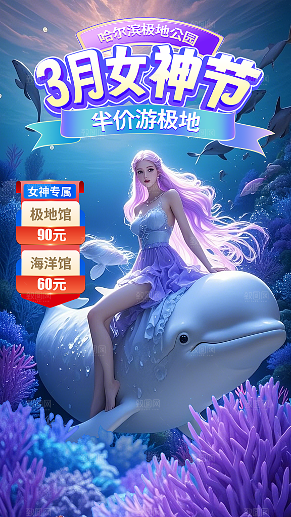 38妇女女神节电商直播间背景