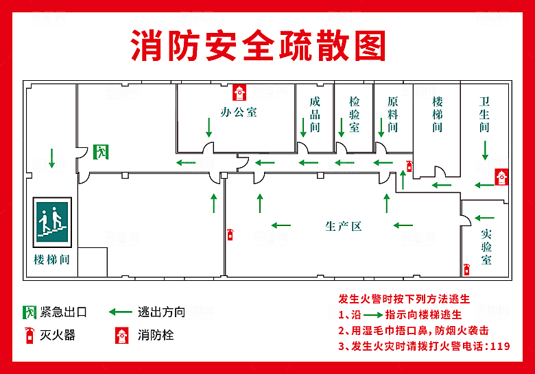 消防安全疏散图图片