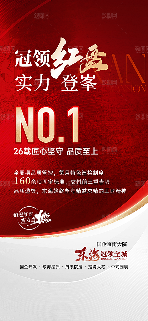 红色当地产置业大气促销海报