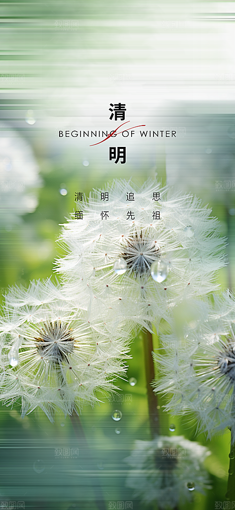 创意清新节日清明节海报