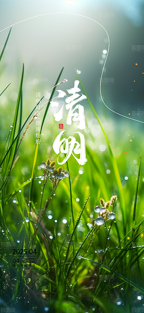 创意清新节日清明节海报