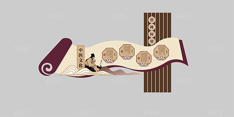 中医文化墙设计素材