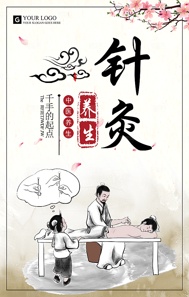 中医针灸宣传海报设计素材