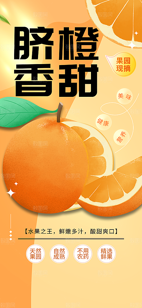 脐橙海报设计素材