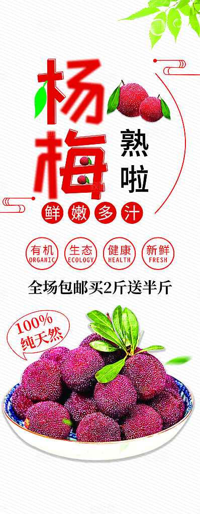 杨梅宣传海报设计素材